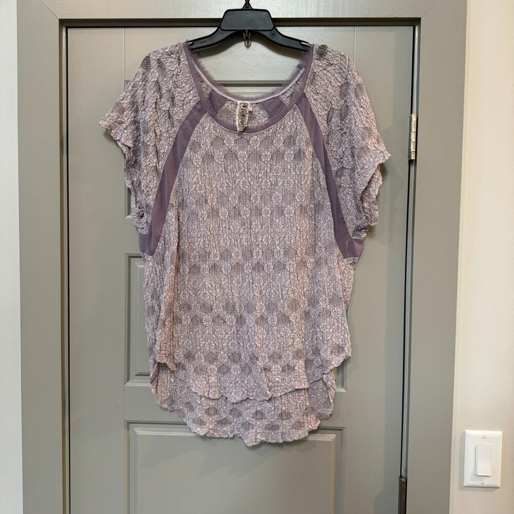 FREE PEOPLE | Purple Lace Tunic Size Small